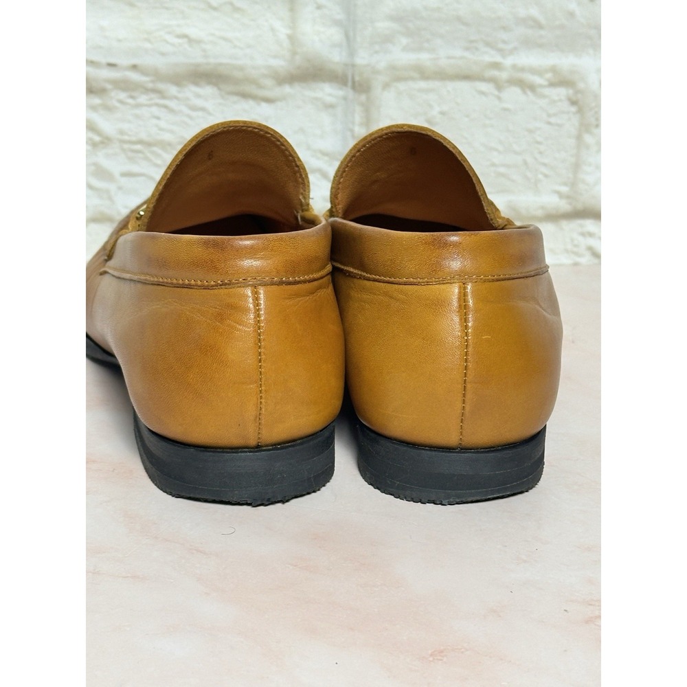 Wolf & Sheppard Boy's/Men's Leather Tan Preppy Loafer with Buckle Size (6) - Picture 6 of 16